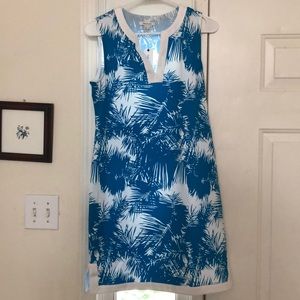 New Nautica Hawaiian blue and white dress